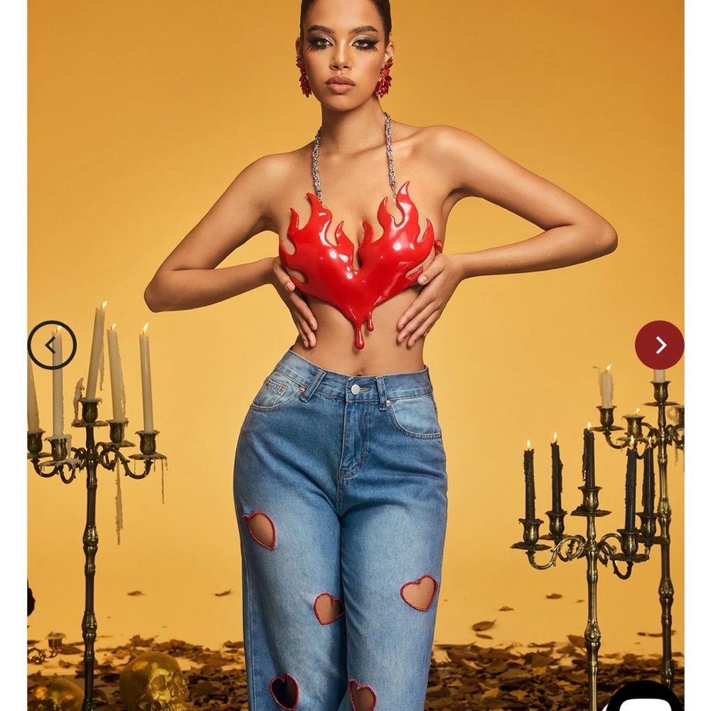 Red Flame Halter Top